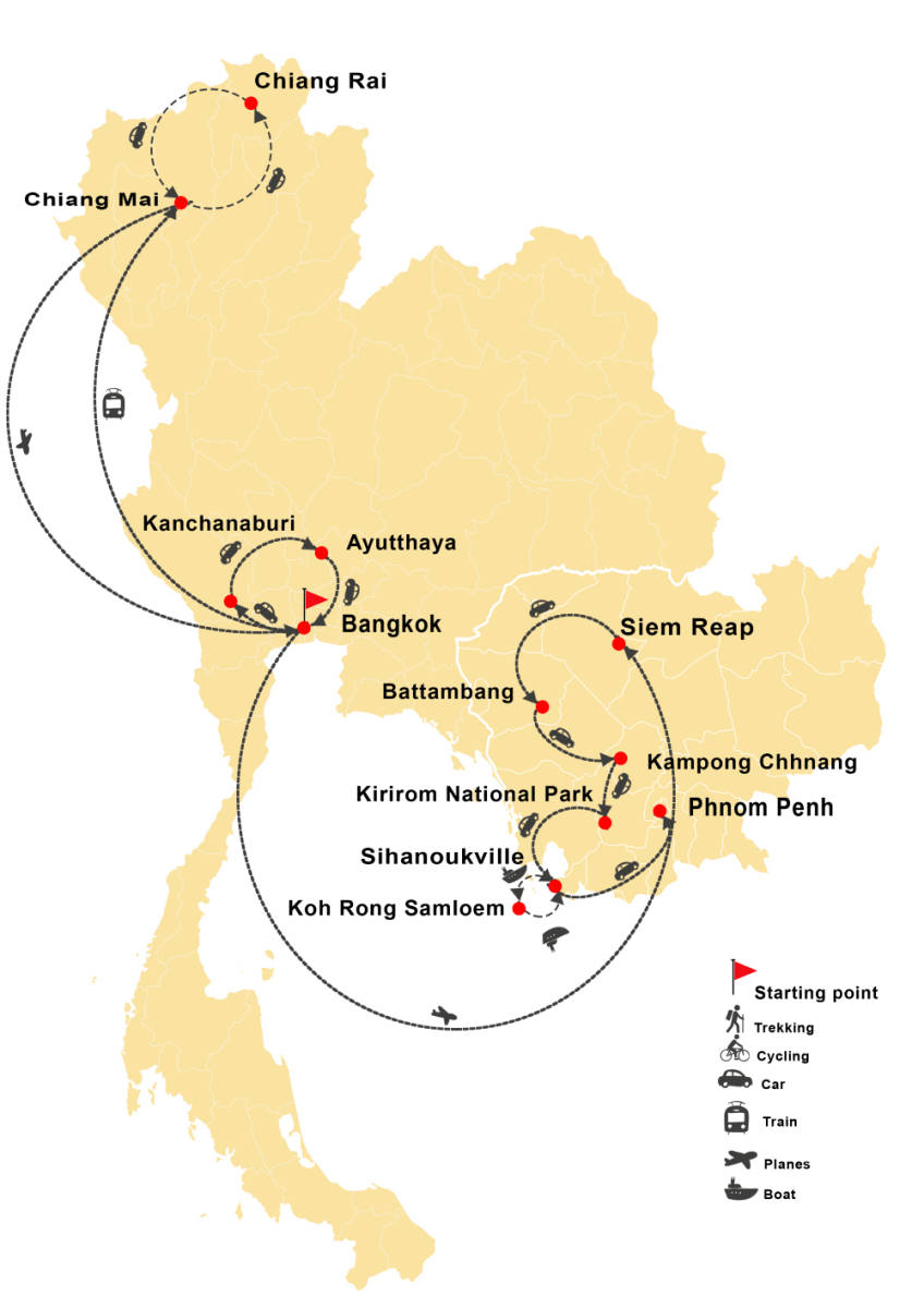 Enchanting Adventure through Thailand and Cambodia (20D19N)