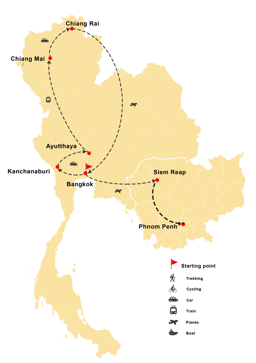 Explore culture of Thailand & Cambodia 15 Days